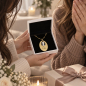 Preview: Personalisierte Namenskette aus Edelstahl,  Vintage Style,  Gravur Kette Gold , Cameo Halskette, Viktorianisch, Geschenk für Mama, Schwester